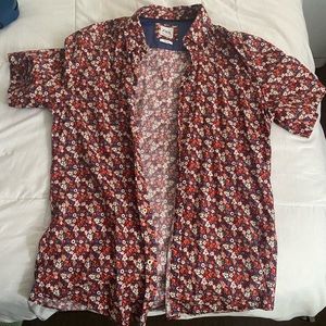 Zara Floral Button Down Shirt